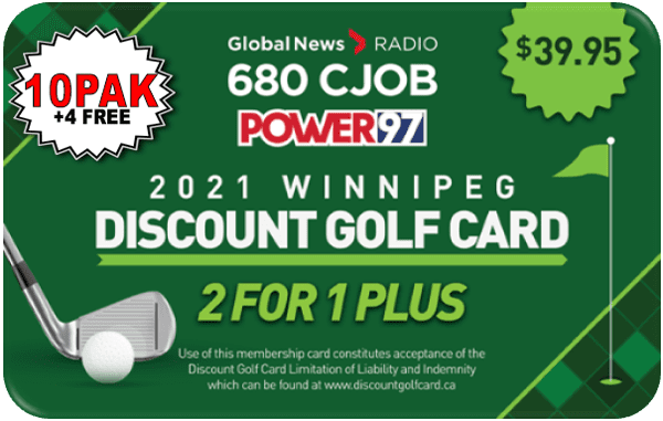 2021 Winnipeg Discount Golf Card (Top Ten)