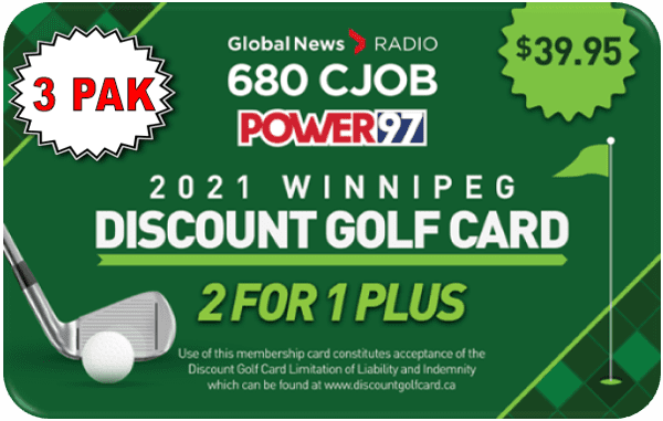 2021 Winnipeg Discount Golf Card (Terrific Trio)