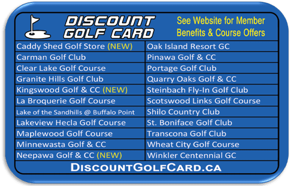 2022 Winnipeg Discount Golf Card (Fifteen Pak)