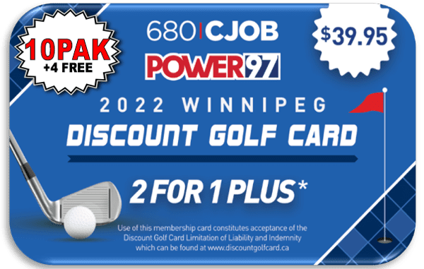 2022 Winnipeg Discount Golf Card (Top Ten)