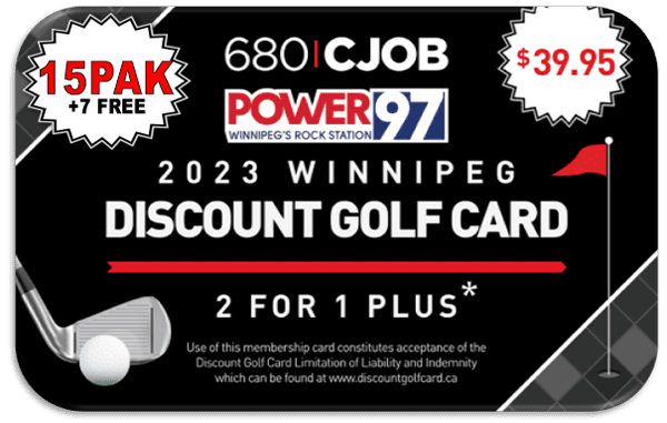 2023 Winnipeg Discount Golf Card (Fifteen Pak)