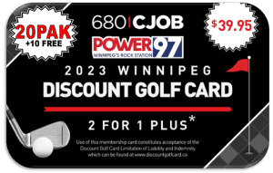 2023 Winnipeg Discount Golf Card (Twenty Pak)